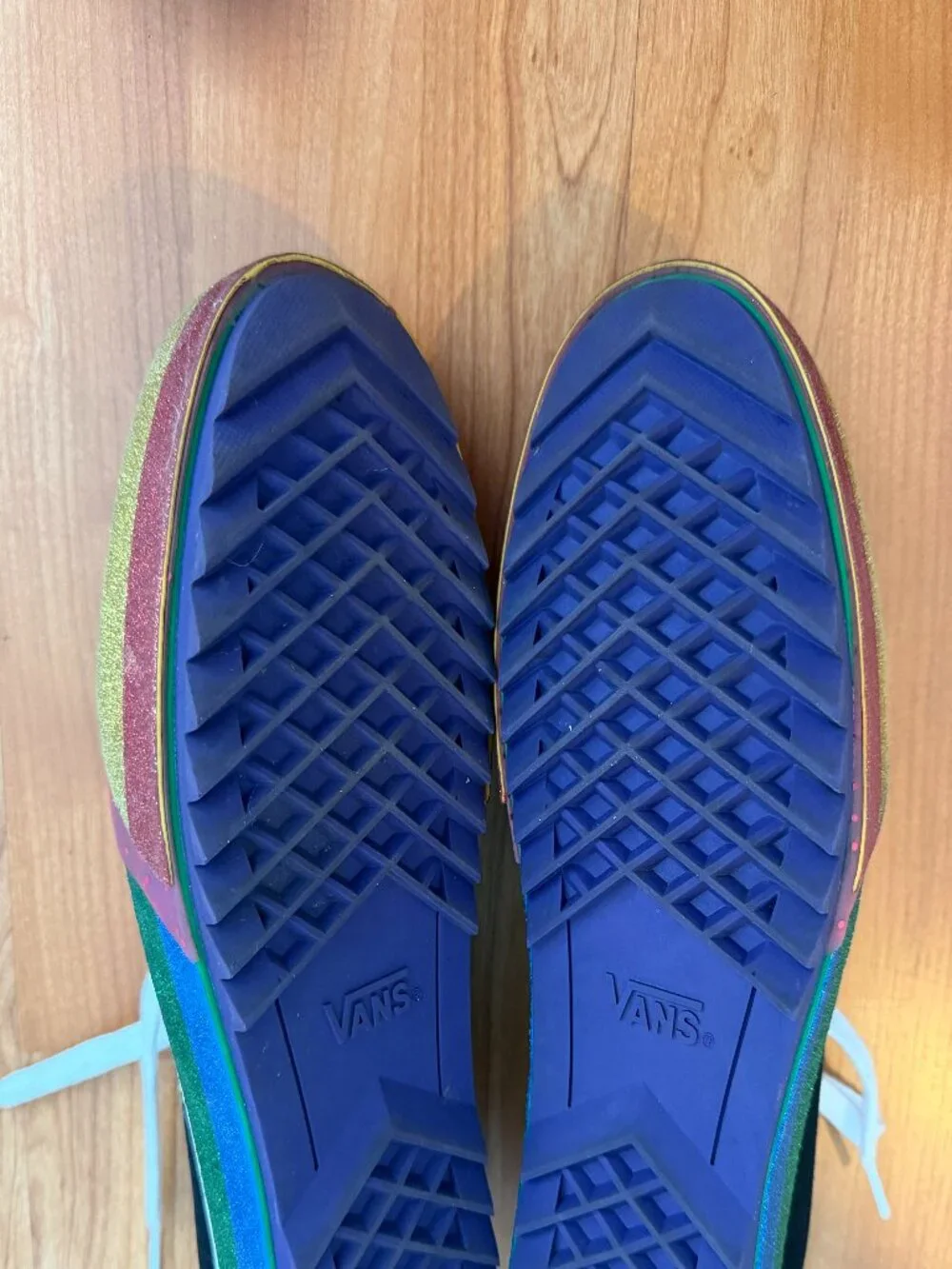Vans Old Skool Unisex Stacked Rainbow Platform Size 7 (Men's) / 9.5 (Women's)